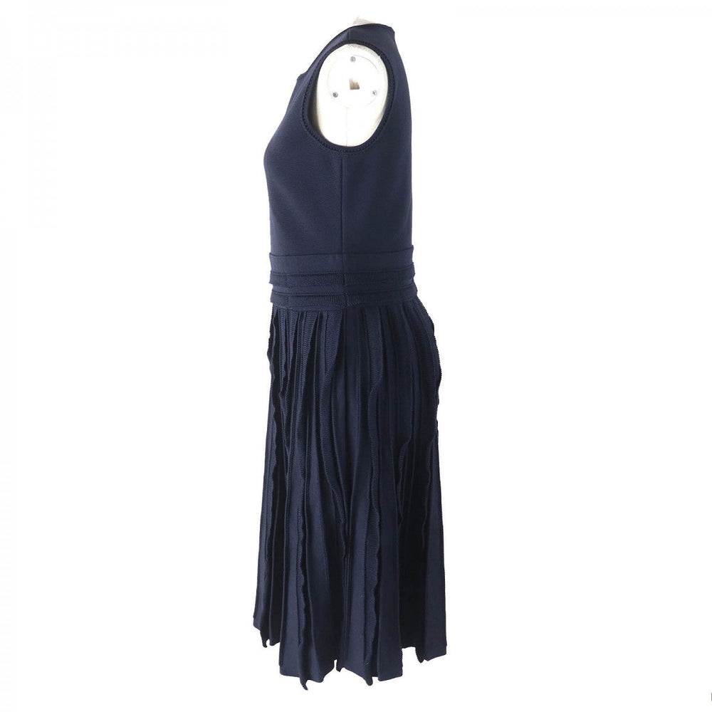 FOXEY one piece 40111 Main: 56% acetate, Main: 44% nylon Dark navy Knit Dress Women 40 Used Authentic