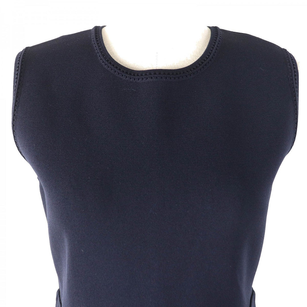 FOXEY one piece 40111 Main: 56% acetate, Main: 44% nylon Dark navy Knit Dress Women 40 Used Authentic