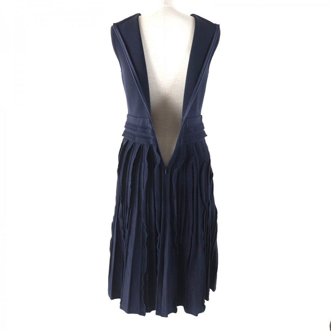 FOXEY one piece 40111 Main: 56% acetate, Main: 44% nylon Dark navy Knit Dress Women 40 Used Authentic