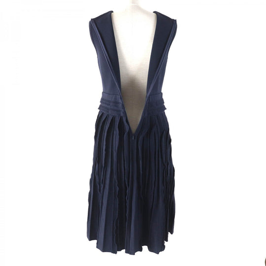 FOXEY one piece 40111 Main: 56% acetate, Main: 44% nylon Dark navy Knit Dress Women 40 Used Authentic
