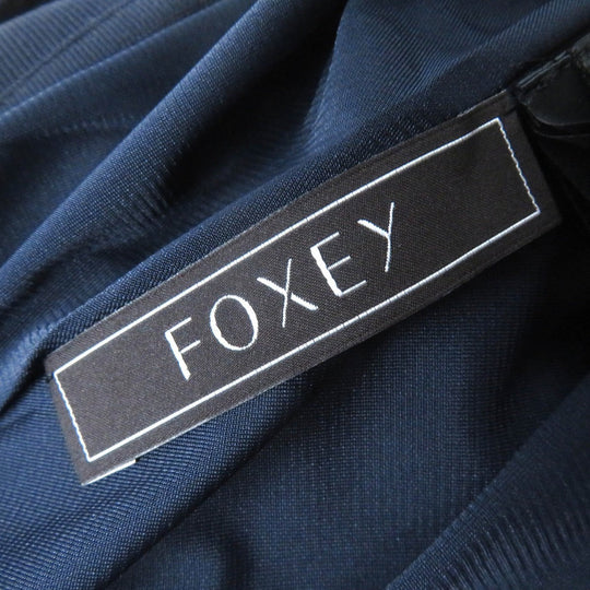 FOXEY one piece 40111 Main: 56% acetate, Main: 44% nylon Dark navy Knit Dress Women 40 Used Authentic