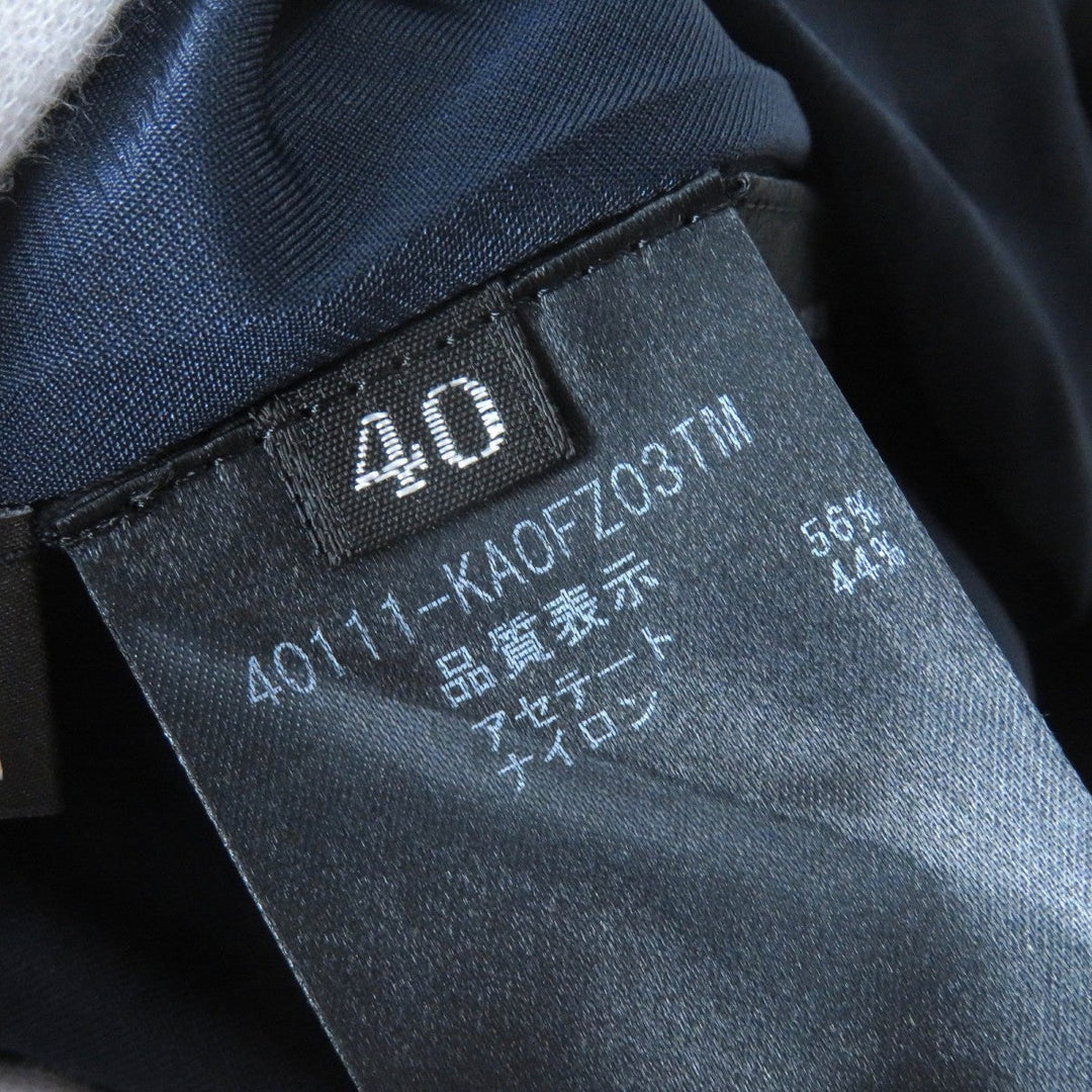 FOXEY one piece 40111 Main: 56% acetate, Main: 44% nylon Dark navy Knit Dress Women 40 Used Authentic