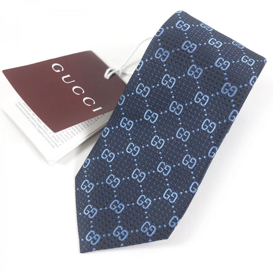 GUCCI tie 790227 Main: 100% silk, Lining: 60% cupra, Lining: 40% silk Navy mens Used Authentic