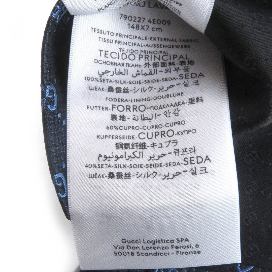 GUCCI tie 790227 Main: 100% silk, Lining: 60% cupra, Lining: 40% silk Navy mens Used Authentic