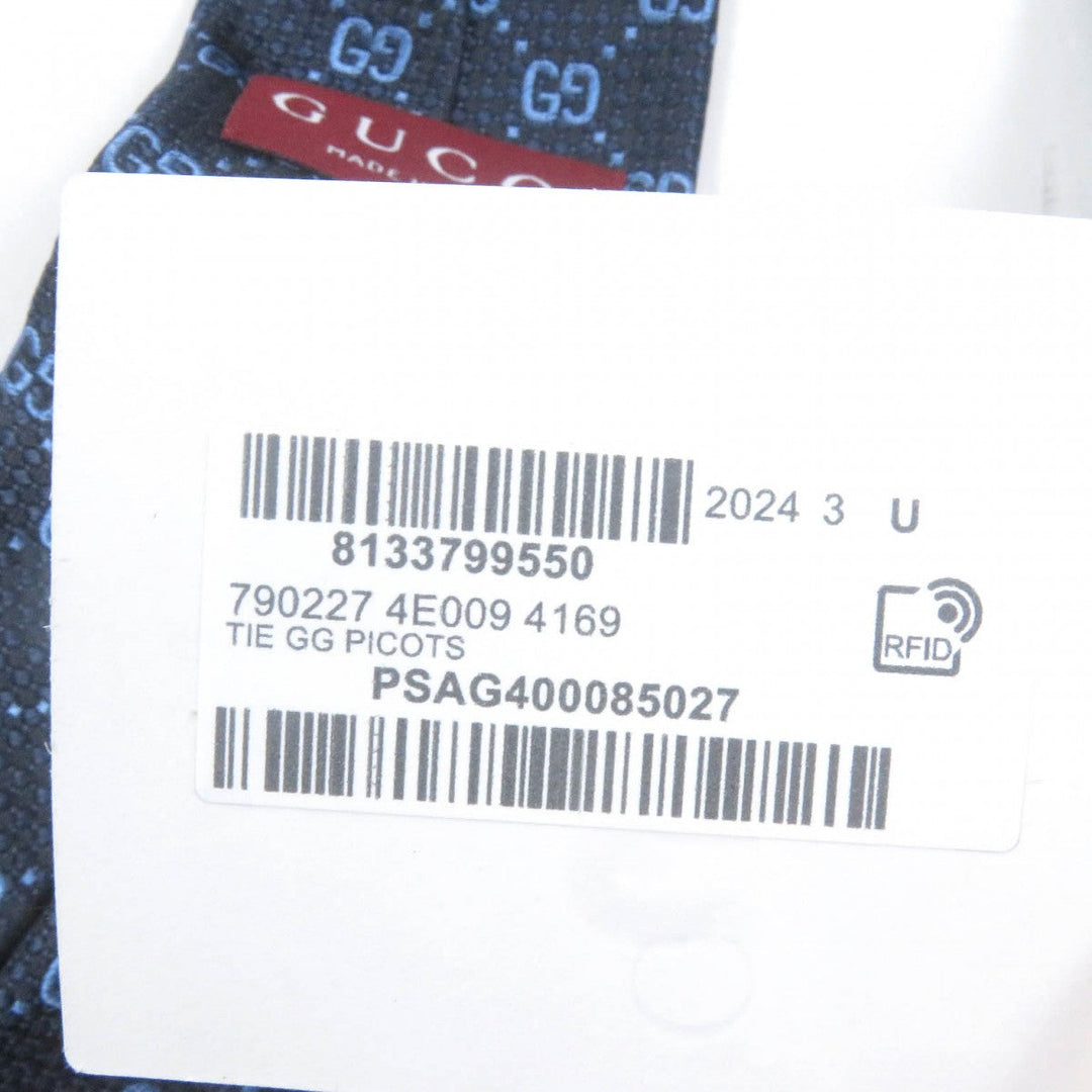 GUCCI tie 790227 Main: 100% silk, Lining: 60% cupra, Lining: 40% silk Navy mens Used Authentic