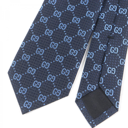GUCCI tie 790227 Main: 100% silk, Lining: 60% cupra, Lining: 40% silk Navy mens Used Authentic