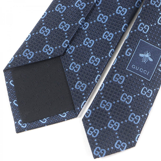 GUCCI tie 790227 Main: 100% silk, Lining: 60% cupra, Lining: 40% silk Navy mens Used Authentic