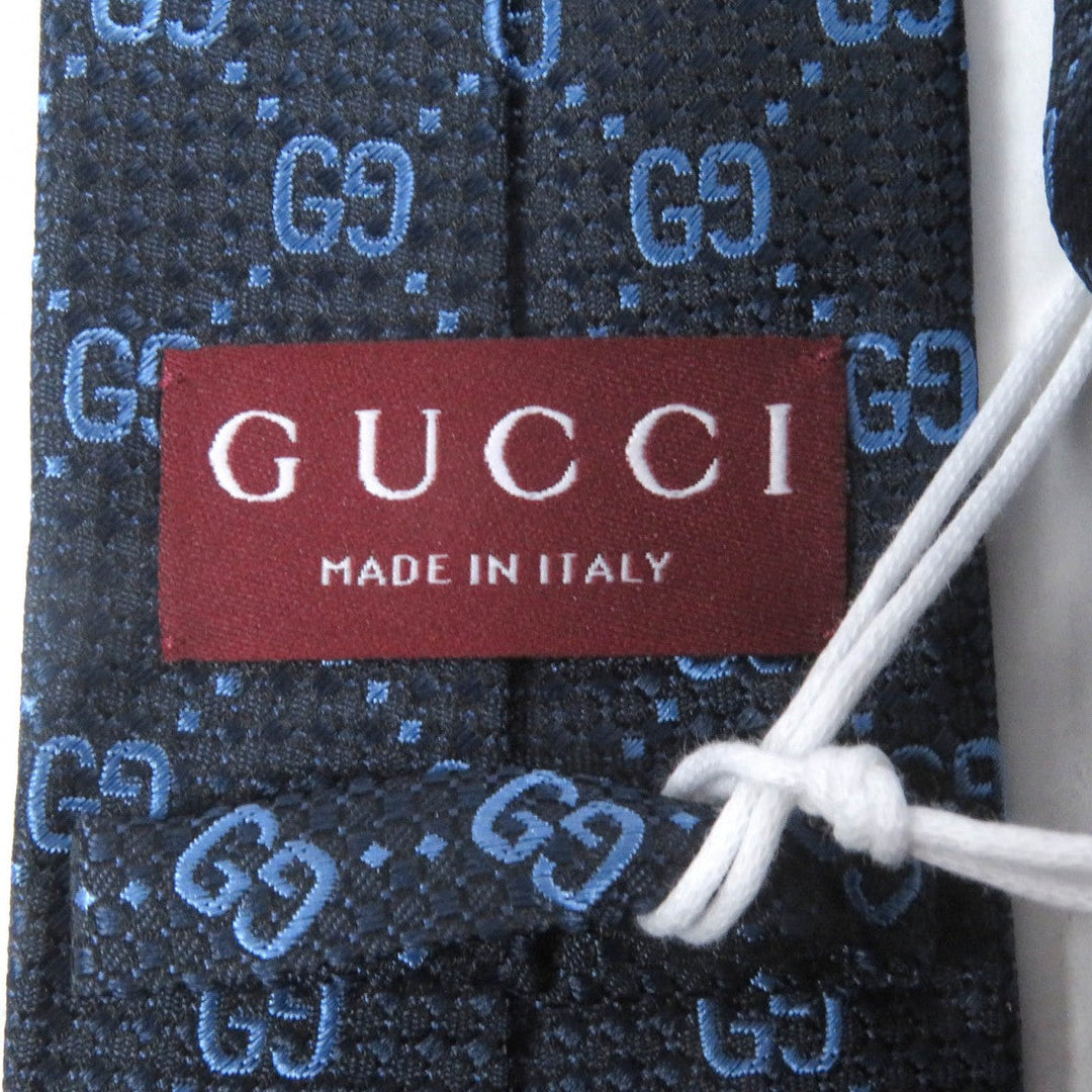GUCCI tie 790227 Main: 100% silk, Lining: 60% cupra, Lining: 40% silk Navy mens Used Authentic
