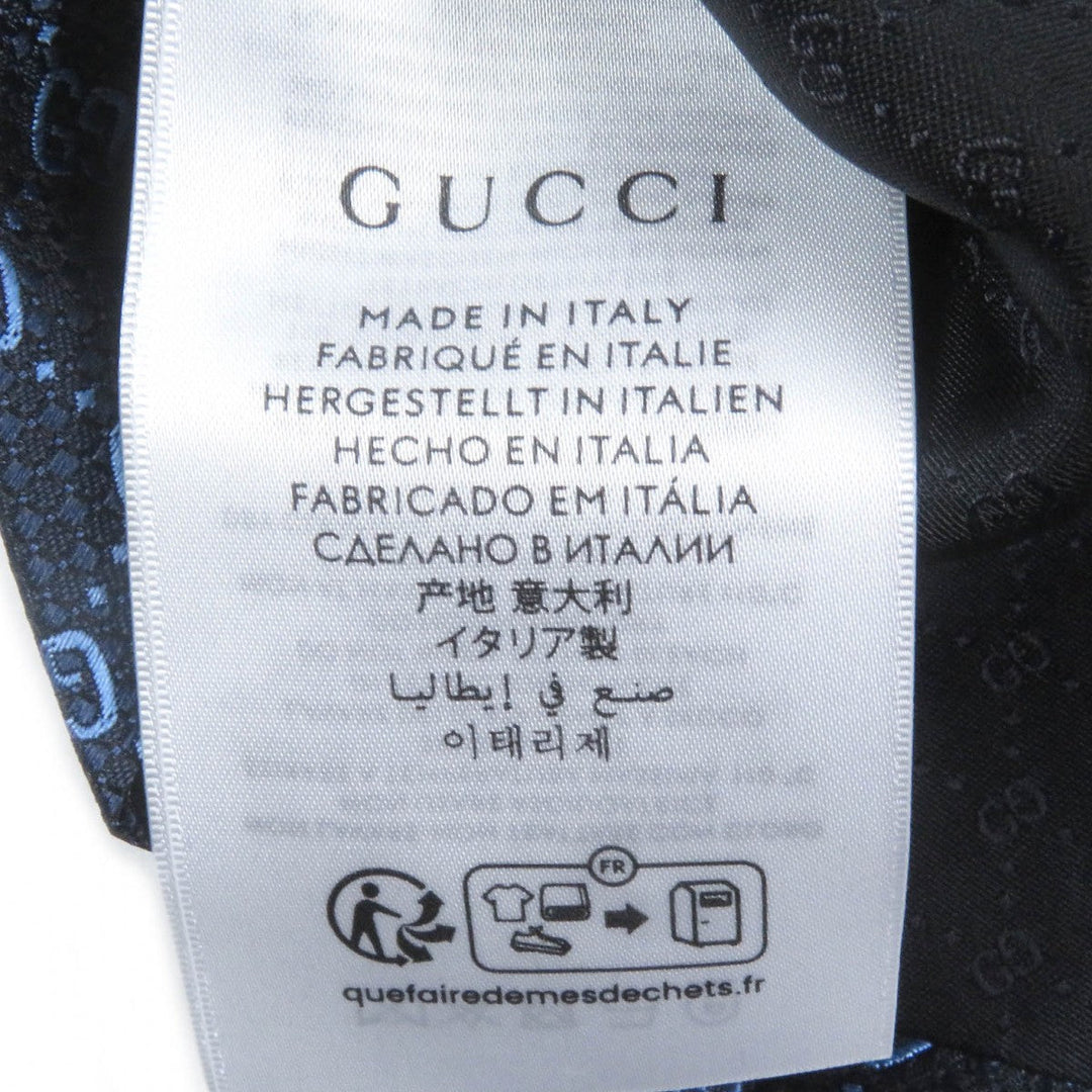 GUCCI tie 790227 Main: 100% silk, Lining: 60% cupra, Lining: 40% silk Navy mens Used Authentic
