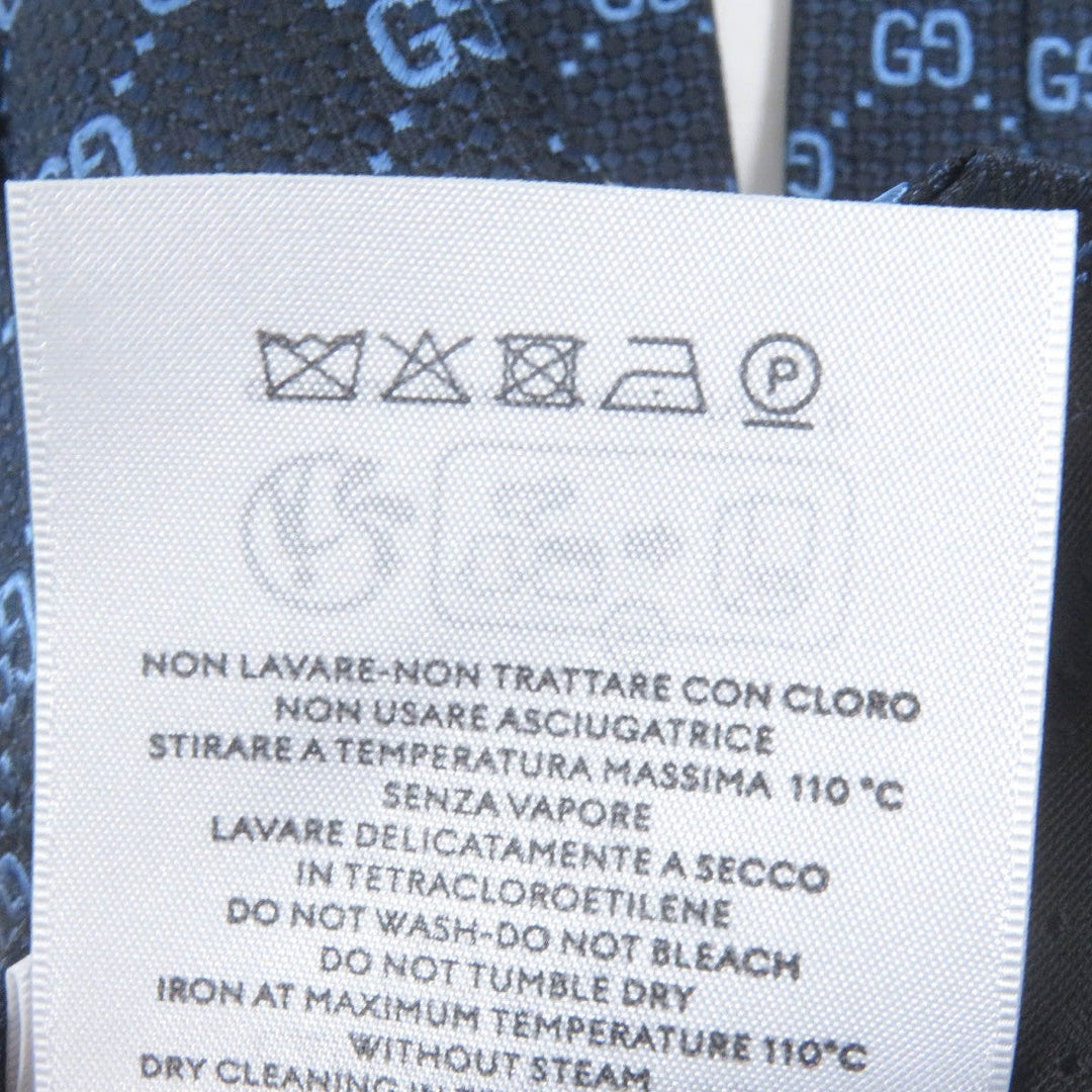 GUCCI tie 790227 Main: 100% silk, Lining: 60% cupra, Lining: 40% silk Navy mens Used Authentic