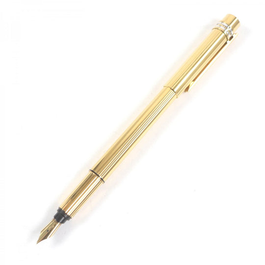 CARTIER fountain pen Pen tip: 18K Gold silver PANTHERE mens Used Authentic