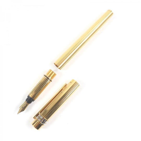 CARTIER fountain pen Pen tip: 18K Gold silver PANTHERE mens Used Authentic