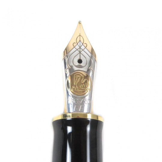 PERIKAN fountain pen ‚l800 Nib: 750 Black gold Sovereign mens Used Authentic