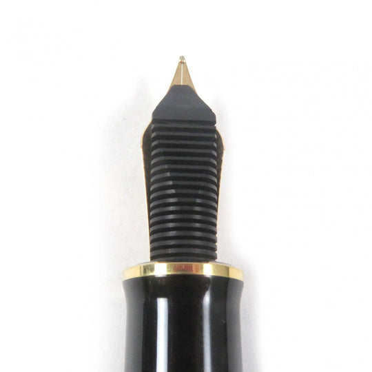 PERIKAN fountain pen ‚l800 Nib: 750 Black gold Sovereign mens Used Authentic