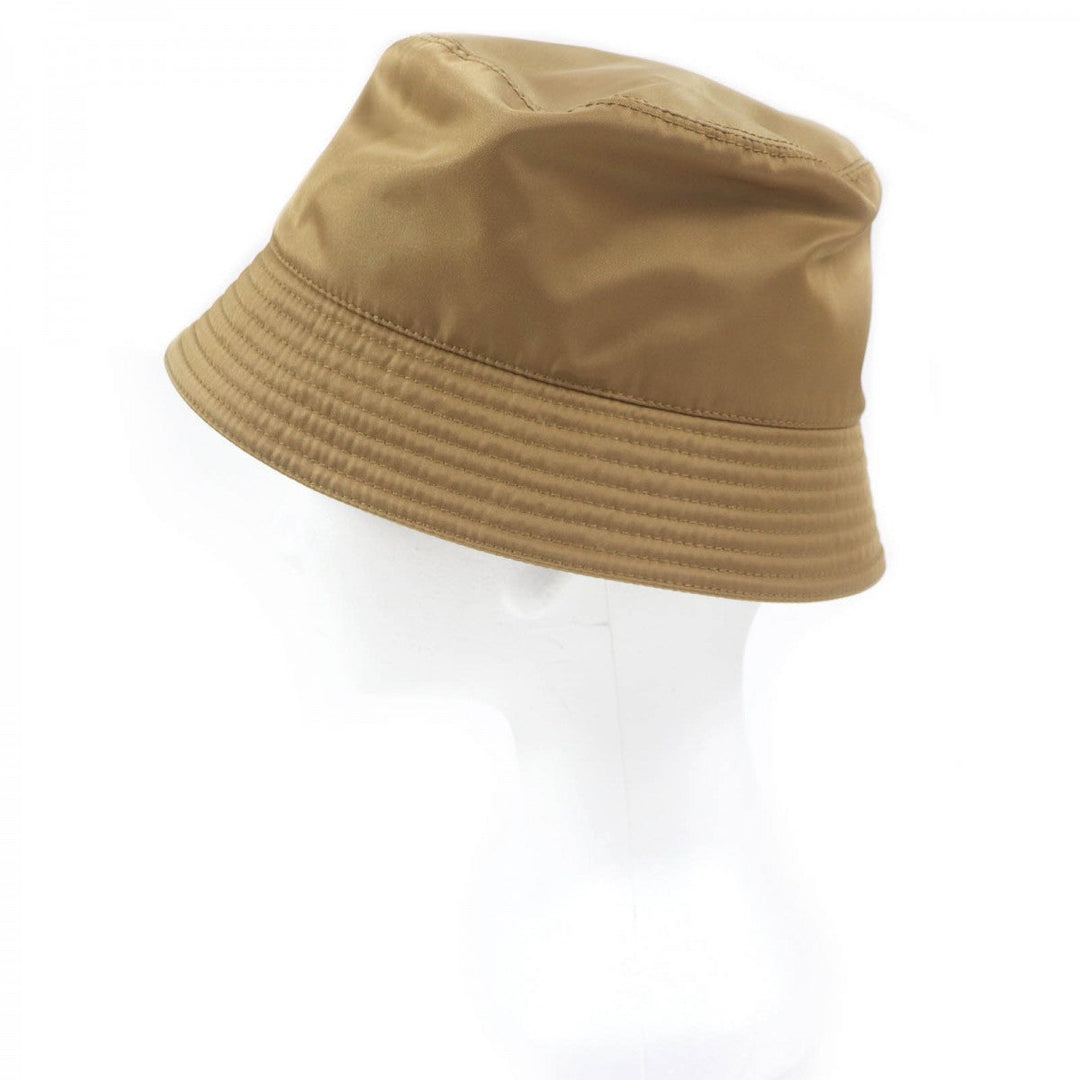 PRADA hat 2HC137 Outer: 100% recycled polyamide, Lining: 100% cotton, Partially calf leather Brown mens L Used Authentic