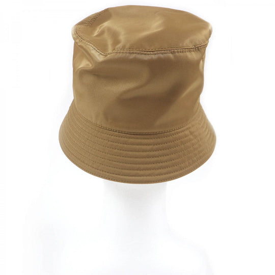 PRADA hat 2HC137 Outer: 100% recycled polyamide, Lining: 100% cotton, Partially calf leather Brown mens L Used Authentic