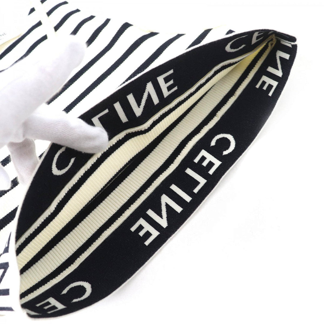 CELINE Tank top 2A22O372N Main: 77% cotton, 21% nylon, 2% polyurethane Off-white black Women L Used Authentic