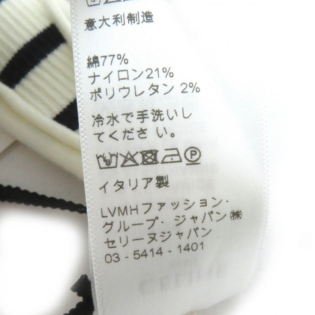 CELINE Tank top 2A22O372N Main: 77% cotton, 21% nylon, 2% polyurethane Off-white black Women L Used Authentic