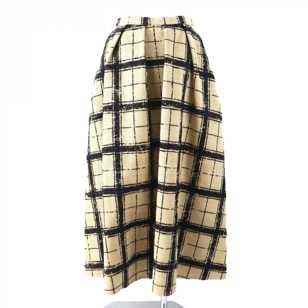 Christian Dior Long skirt 021J18A7717 Outer material: 58% silk, Outer material: 15% wool, Outer material: 14% cotton, Outer material: 9% nylon, Outer material: 4% polyester Beige black Women 44 Used Authentic