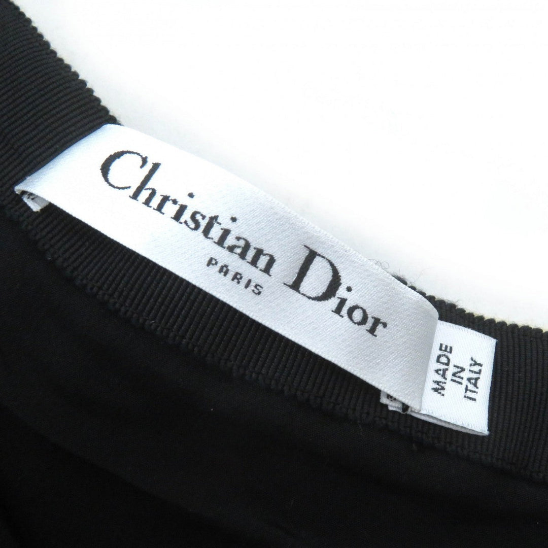 Christian Dior Long skirt 021J18A7717 Outer material: 58% silk, Outer material: 15% wool, Outer material: 14% cotton, Outer material: 9% nylon, Outer material: 4% polyester Beige black Women 44 Used Authentic