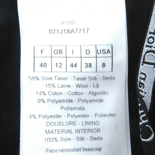 Christian Dior Long skirt 021J18A7717 Outer material: 58% silk, Outer material: 15% wool, Outer material: 14% cotton, Outer material: 9% nylon, Outer material: 4% polyester Beige black Women 44 Used Authentic