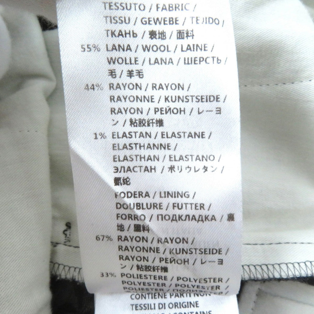 GUCCI Pants 367794 Outer: 55% wool, Outer: 44% rayon, Outer: 1% polyurethane, Lining: 67% rayon, Lining: 33% polyester Black Grey Women 38 Used Authentic