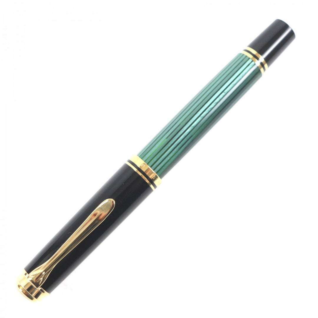 PERIKAN fountain pen M400 Pen point: 14K Green Black Gold Sovereign mens Used Authentic