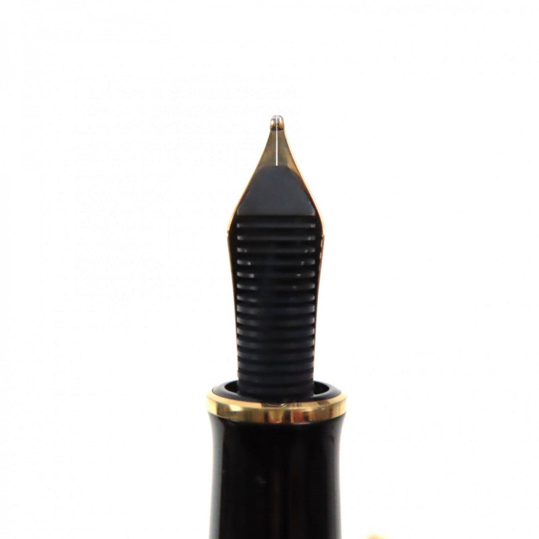PERIKAN fountain pen M400 Pen point: 14K Green Black Gold Sovereign mens Used Authentic