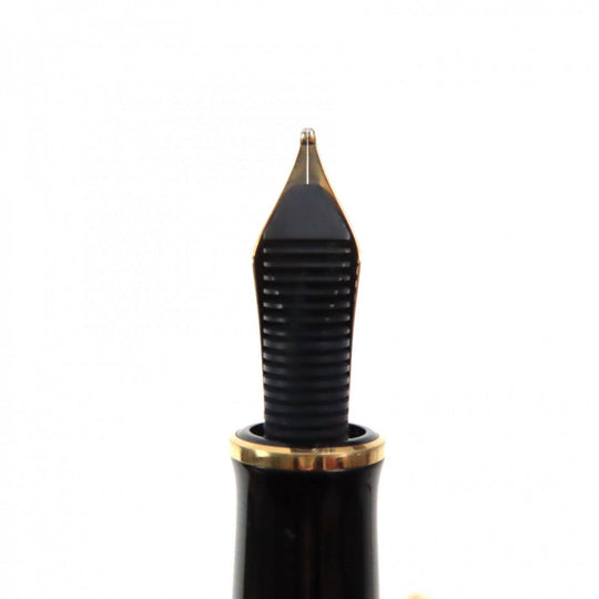 PERIKAN fountain pen M400 Pen point: 14K Green Black Gold Sovereign mens Used Authentic