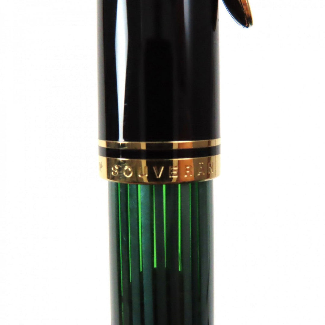 PERIKAN fountain pen M400 Pen point: 14K Green Black Gold Sovereign mens Used Authentic