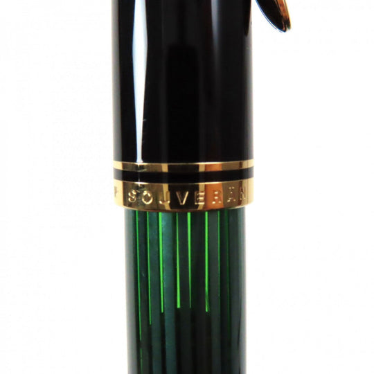PERIKAN fountain pen M400 Pen point: 14K Green Black Gold Sovereign mens Used Authentic