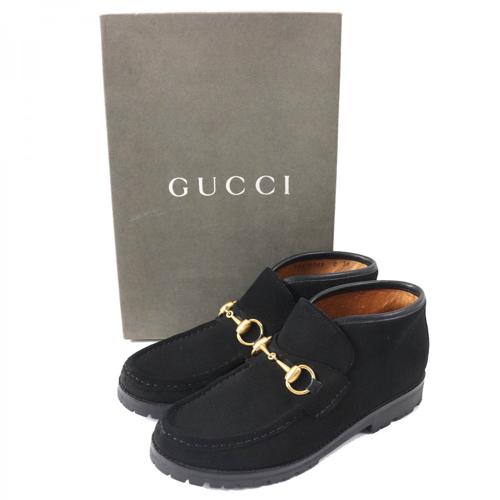 GUCCI Ankle boots 10400 88 Main: Suede leather black Women 36 Used Authentic