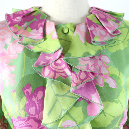 GUCCI one piece 648925 Main: 100% silk multicolor Women 36 Used Authentic