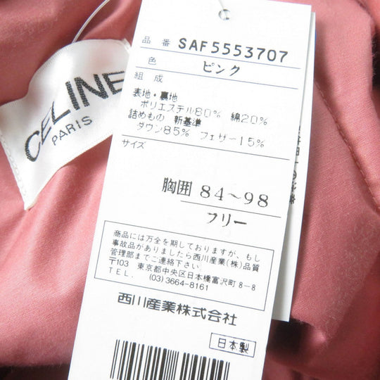 CELINE poncho SAF5553707 Main: 80% polyester, Main: 20% cotton, Lining: 80% polyester, Lining: 20% cotton, Filling: 85% down pink Women F Used Authentic