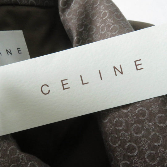 CELINE poncho Main: 100% cotton, Part: 75% cotton, Part: 25% polyester, Filling: 80% down, Filling: 20% feather Brown Women Used Authentic