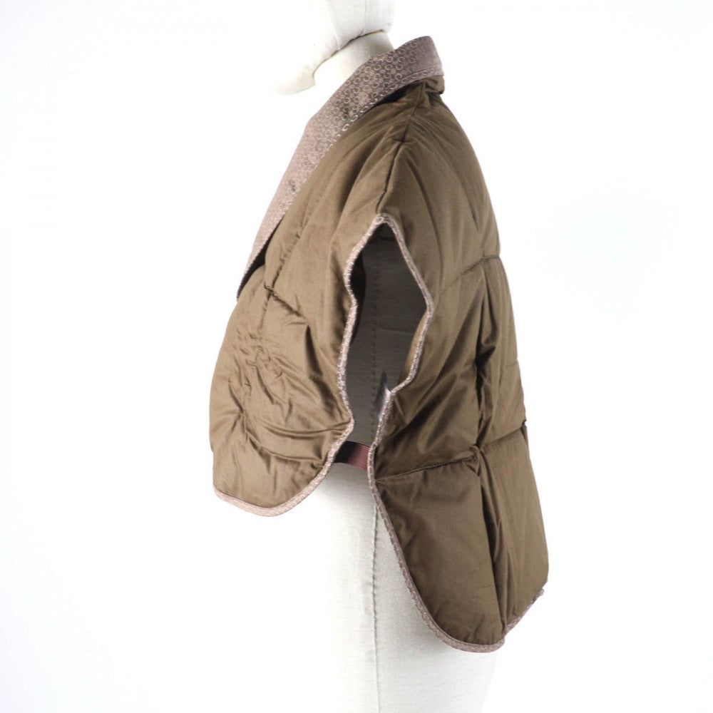 CELINE poncho Main: 100% cotton, Part: 75% cotton, Part: 25% polyester, Filling: 80% down, Filling: 20% feather Brown Women Used Authentic