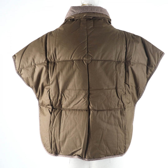CELINE poncho Main: 100% cotton, Part: 75% cotton, Part: 25% polyester, Filling: 80% down, Filling: 20% feather Brown Women Used Authentic