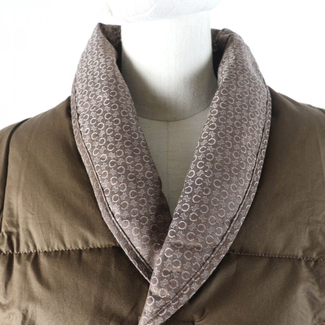 CELINE poncho Main: 100% cotton, Part: 75% cotton, Part: 25% polyester, Filling: 80% down, Filling: 20% feather Brown Women Used Authentic