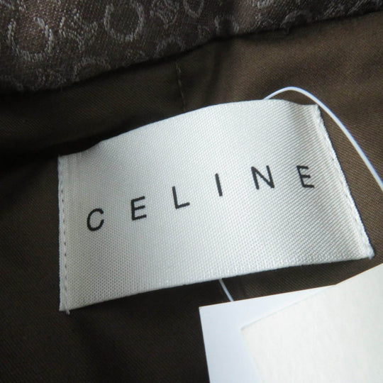 CELINE poncho Main: 100% cotton, Part: 75% cotton, Part: 25% polyester, Filling: 80% down, Filling: 20% feather Brown Women Used Authentic