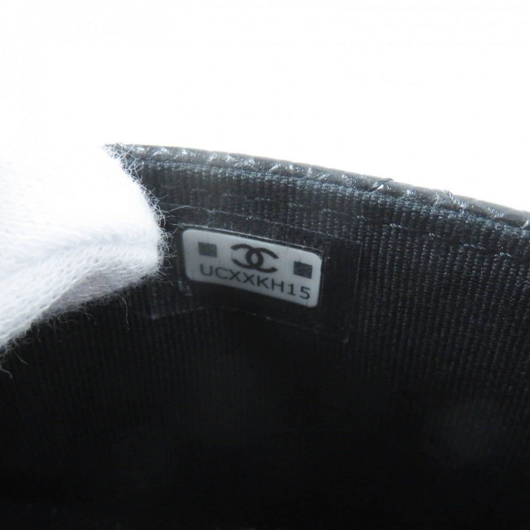 CHANEL Card Case AP0214 Main: Caviar skin black Matrasse Classic flap Card Case Women Used Authentic