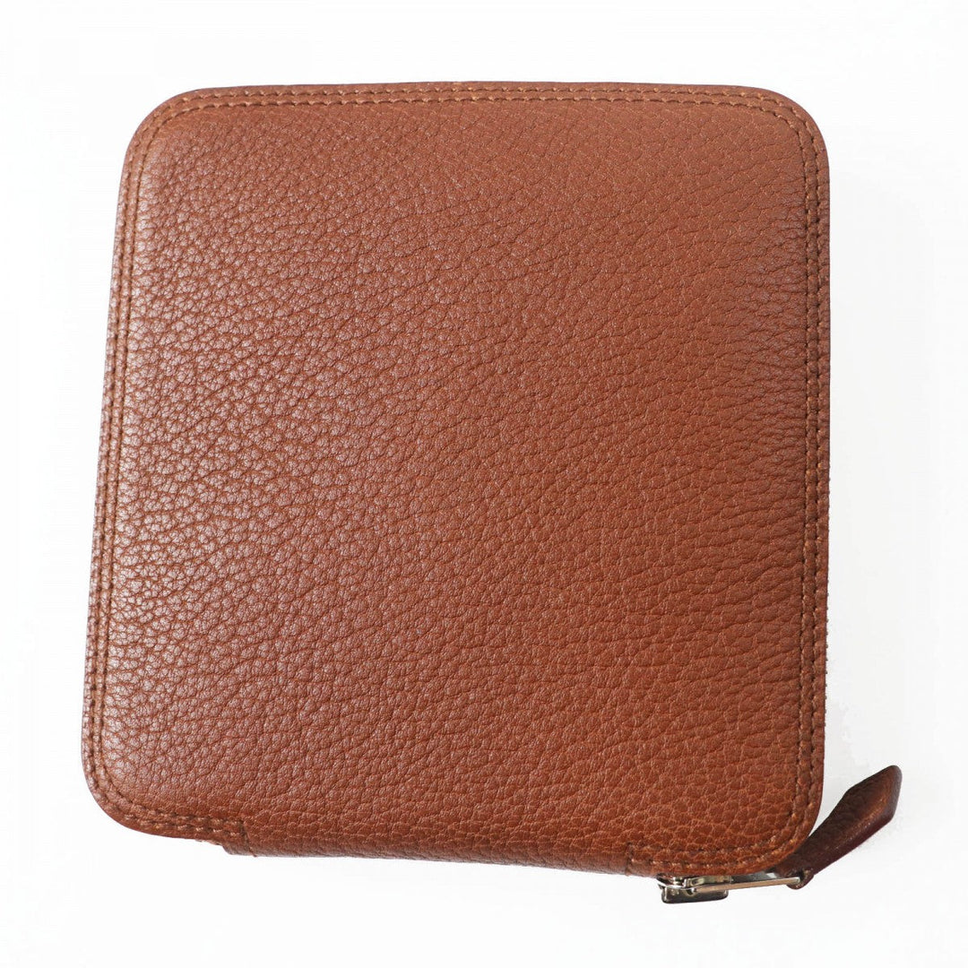 HERMES Eco bag Main: Buffle Skipper, Main: Silk Brown orange Silky pop Women Used Authentic
