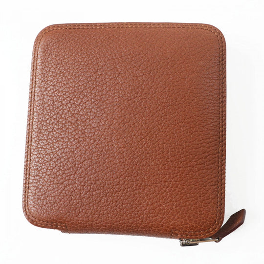 HERMES Eco bag Main: Buffle Skipper, Main: Silk Brown orange Silky pop Women Used Authentic
