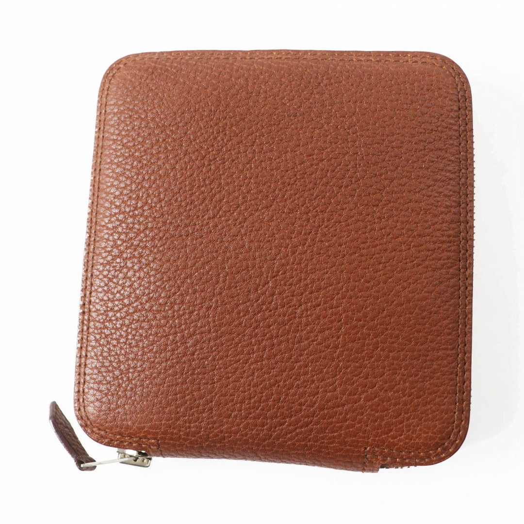 HERMES Eco bag Main: Buffle Skipper, Main: Silk Brown orange Silky pop Women Used Authentic