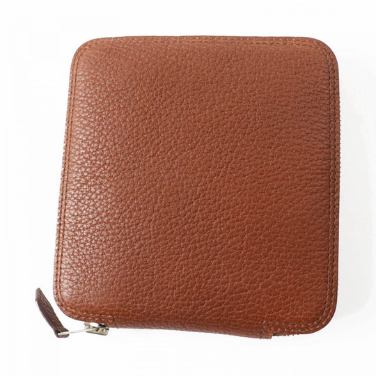 HERMES Eco bag Main: Buffle Skipper, Main: Silk Brown orange Silky pop Women Used Authentic