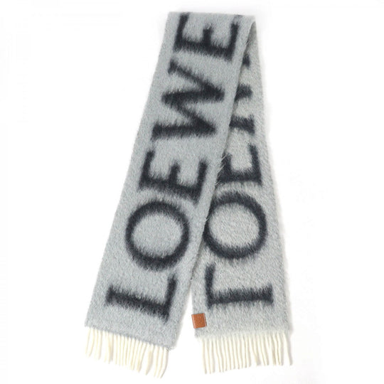 LOEWE Scarf F811257X03 Main: 49% wool, 47% mohair, 4% nylon gray Women Used Authentic