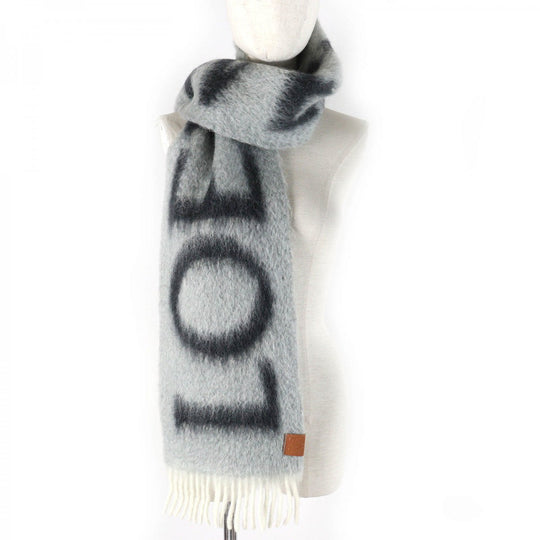 LOEWE Scarf F811257X03 Main: 49% wool, 47% mohair, 4% nylon gray Women Used Authentic