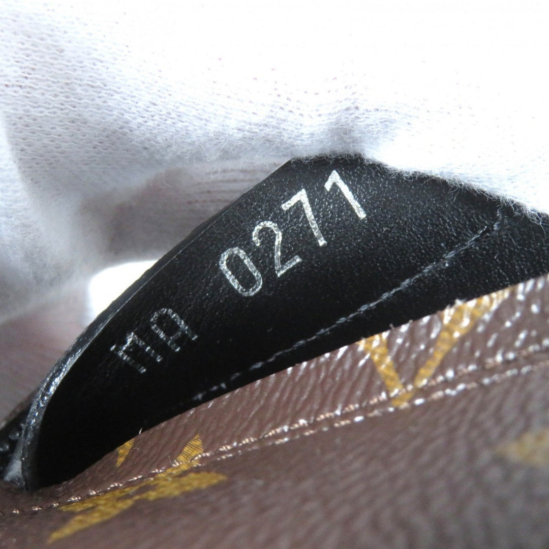 LOUIS VUITTON short boots Main: Monogram canvas, Part: Leather Black brown Star trail line Women 37.5 Used Authentic