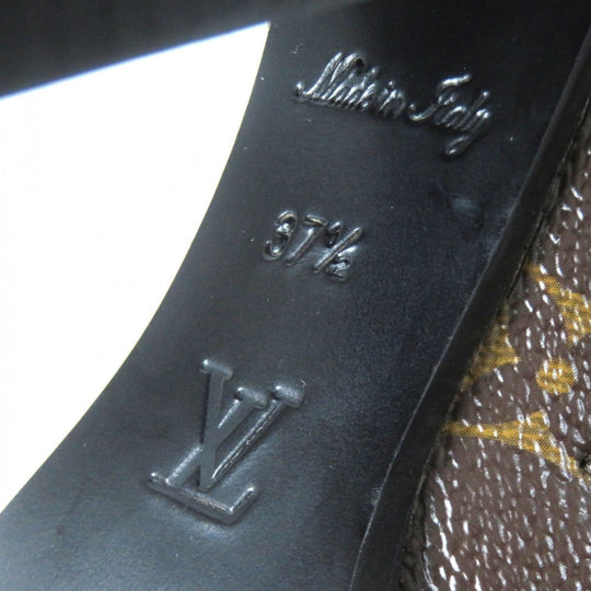 LOUIS VUITTON short boots Main: Monogram canvas, Part: Leather Black brown Star trail line Women 37.5 Used Authentic