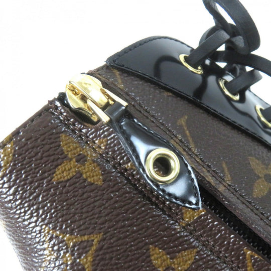 LOUIS VUITTON short boots Main: Monogram canvas, Part: Leather Black brown Star trail line Women 37.5 Used Authentic