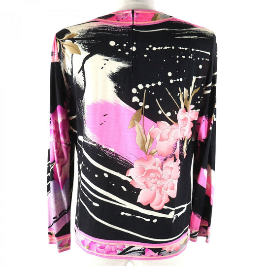 LEONARD FASHION Cut Main: 60% wool, Main: 40% silk Pink type Black Women Used Authentic